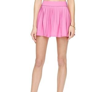 Kate Spade Dive Right In Skirt Mini Pleated Stretchy Bright Pink Size Small